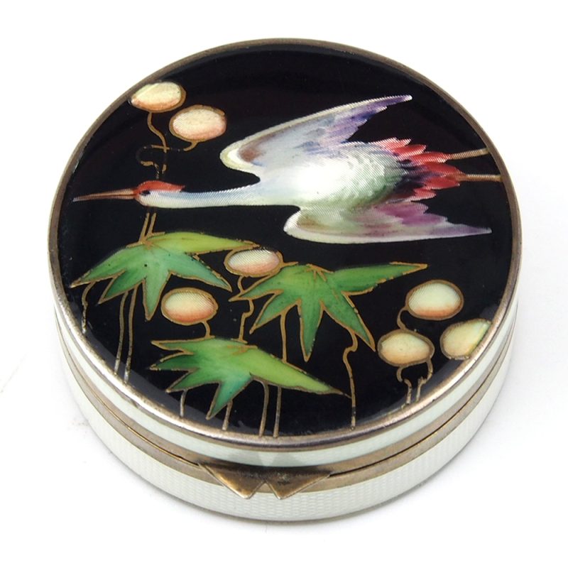 Art Deco Silver Powder Compact by Houbigant, France 1926