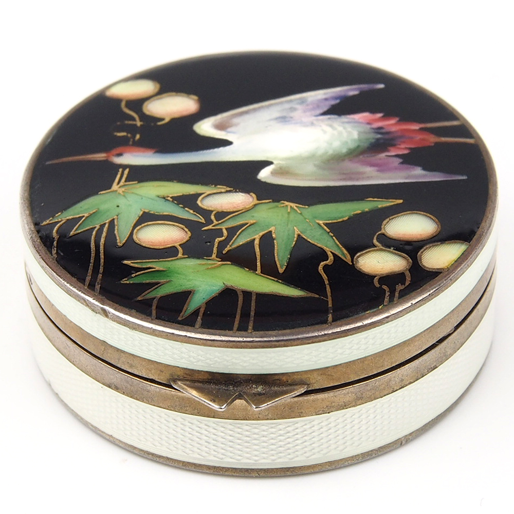 Art Deco Silver Powder Compact by Houbigant, France 1926