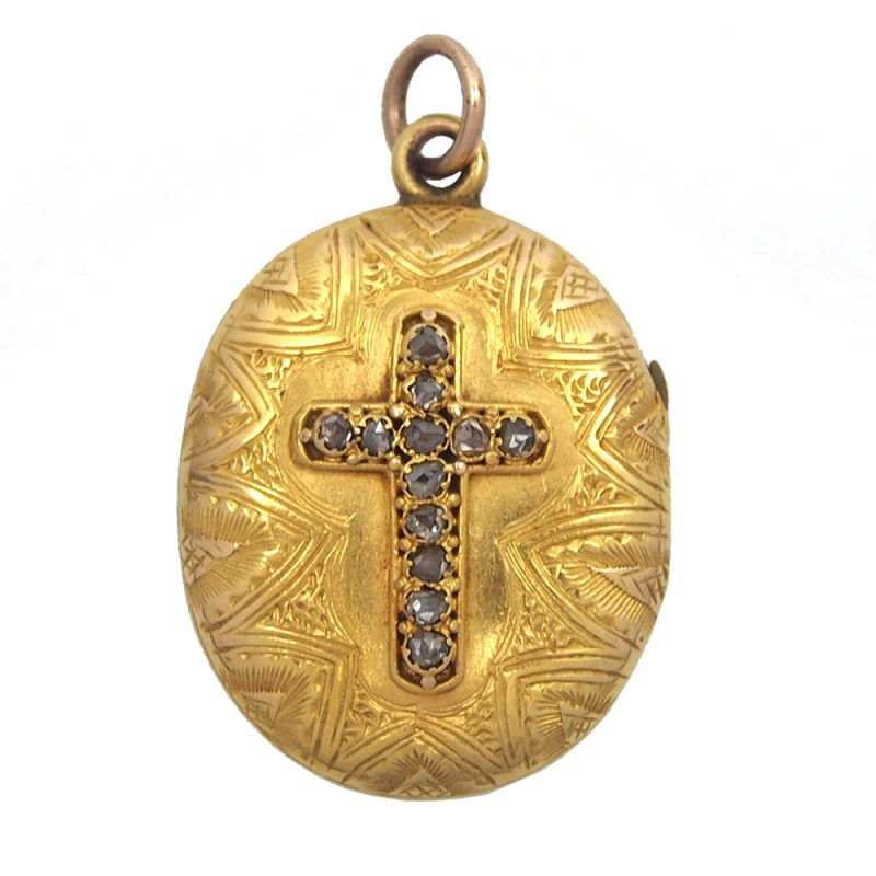 Locket - Victorian Diamond Set 18ct Gold