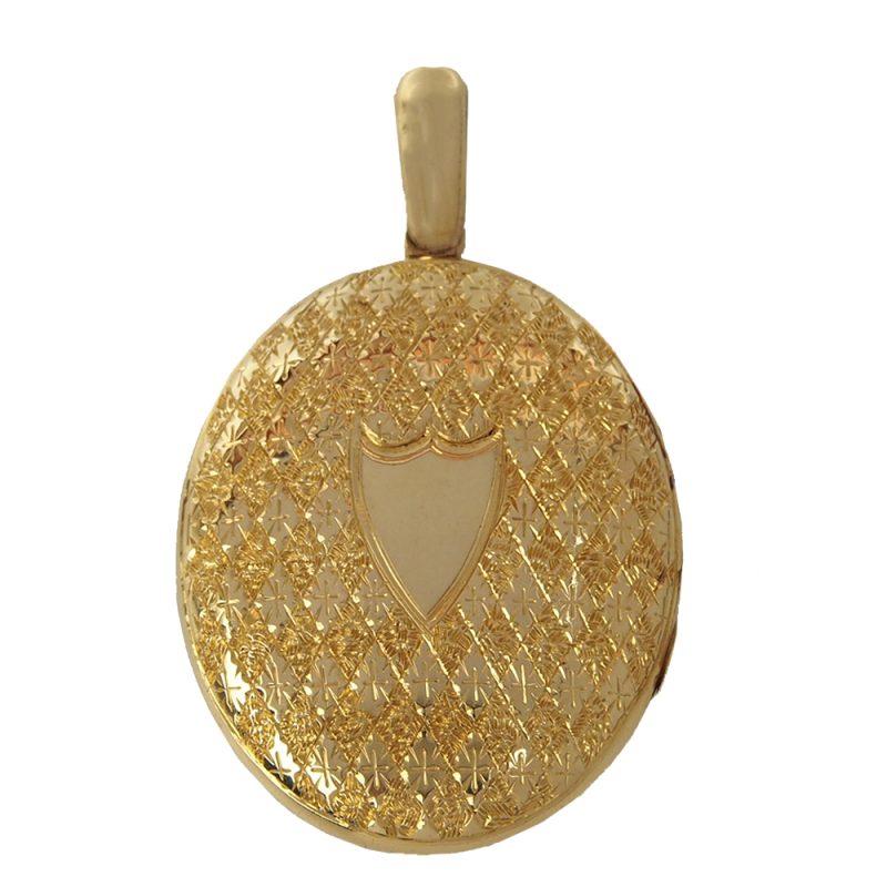 Locket - Victorian 18ct Gold Finely Engraved