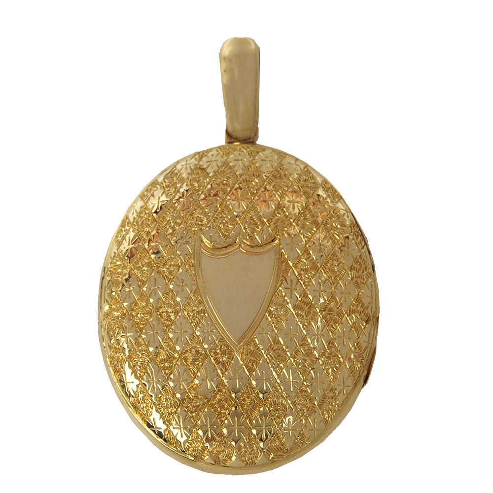 Locket - Victorian 18ct Gold Finely Engraved