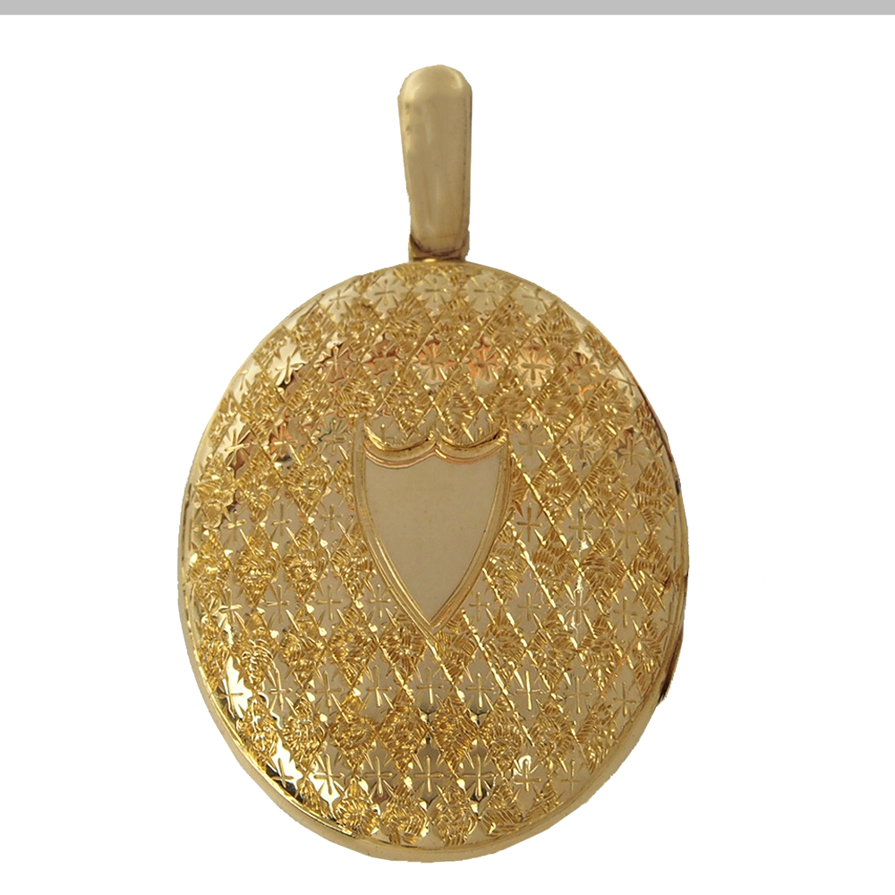 Locket - Victorian 18ct Gold Finely Engraved