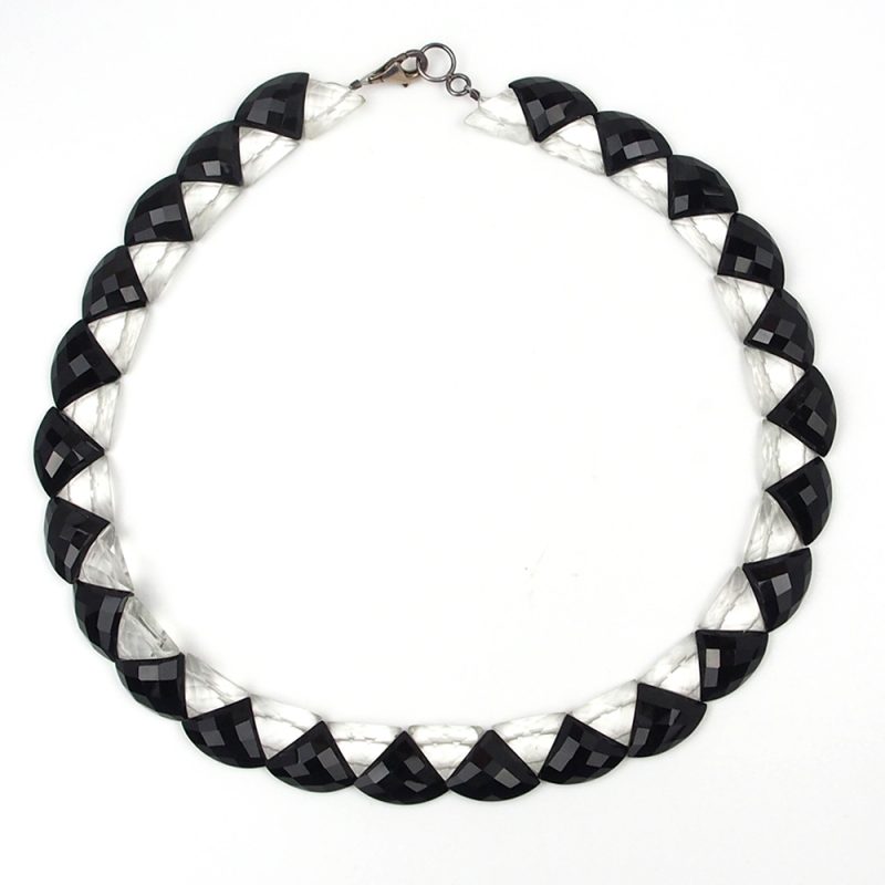 Onyx & Crystal Necklace