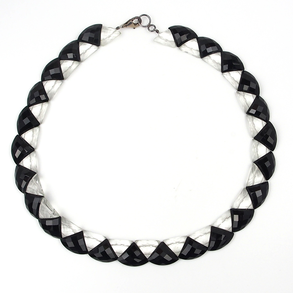 Onyx & Crystal Necklace