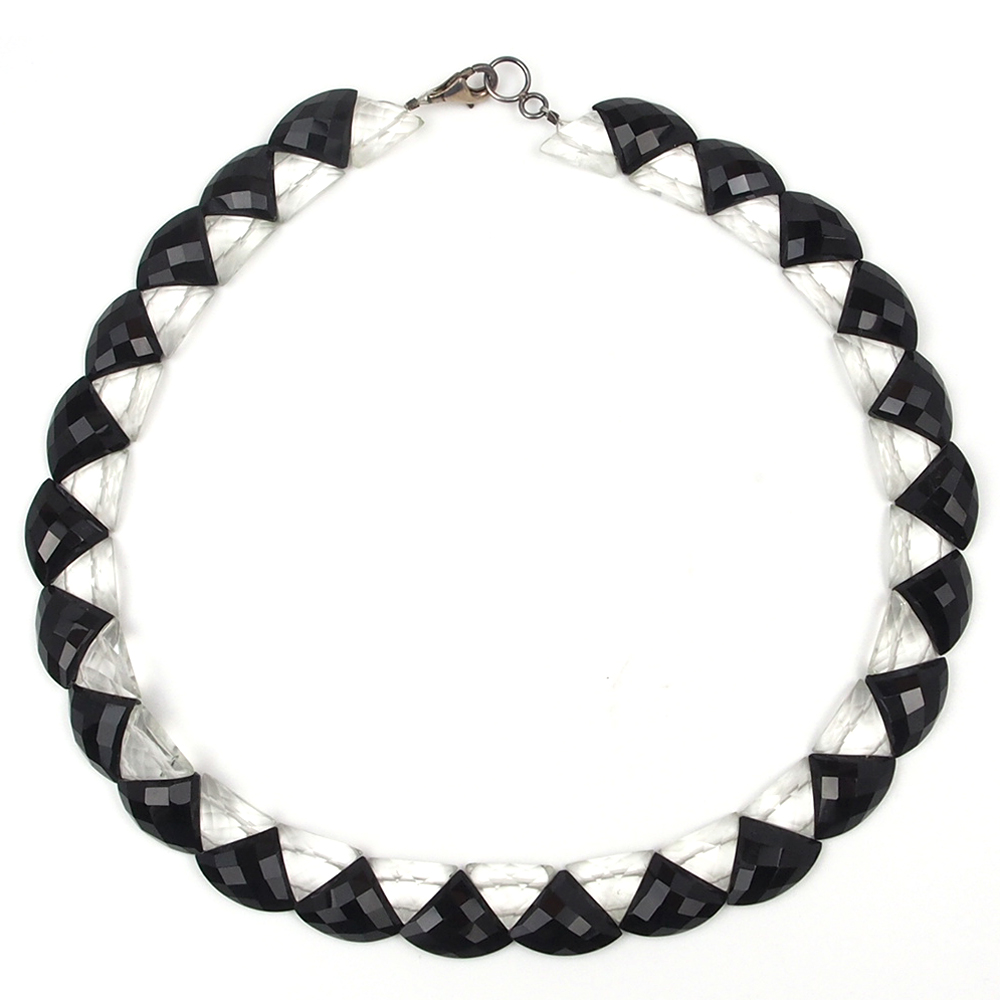 Onyx & Crystal Necklace
