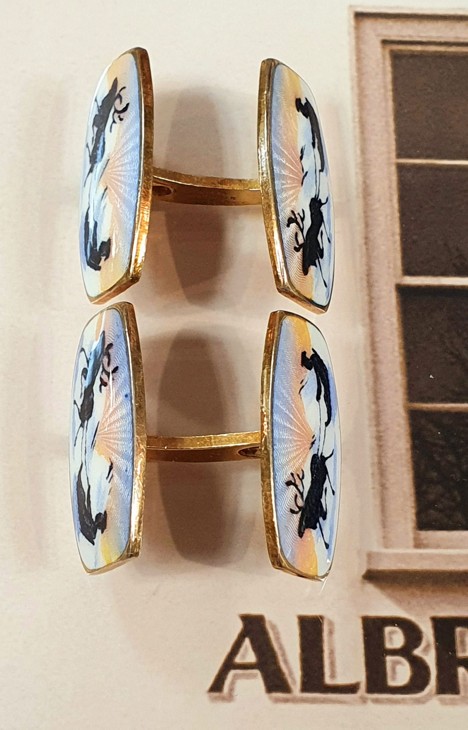 Cufflinks - Enamel - Scharning, Norway