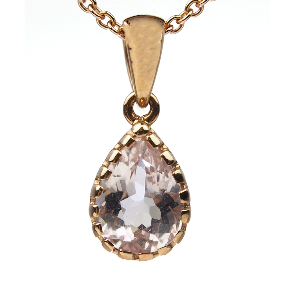 Rose Gold & Morganite Pendant & Chain