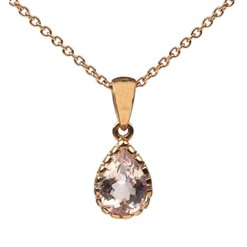 Rose Gold & Morganite Pendant & Chain