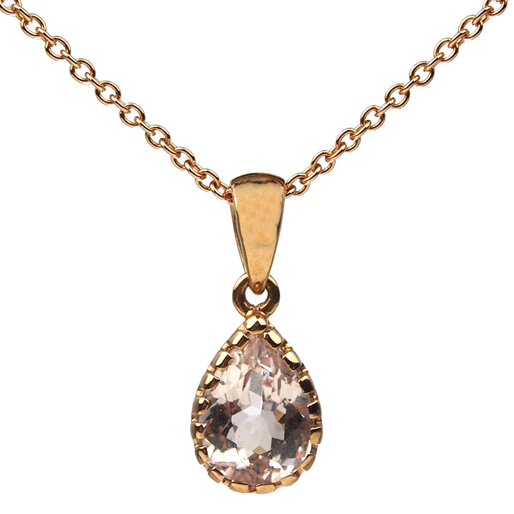 Rose Gold & Morganite Pendant & Chain