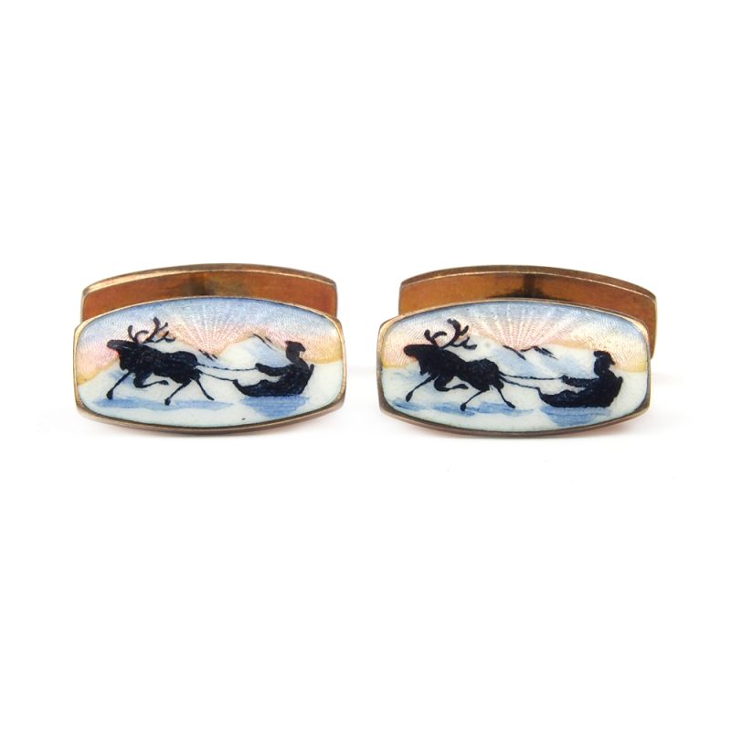 Cufflinks - Enamel - Scharning, Norway