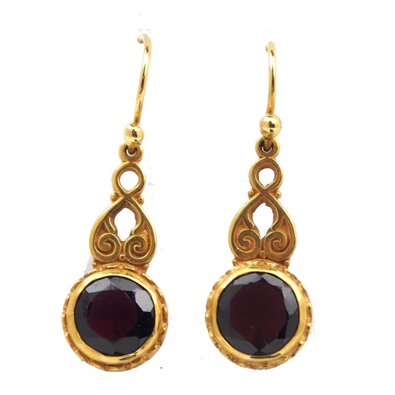 Garnet Drop Earrings