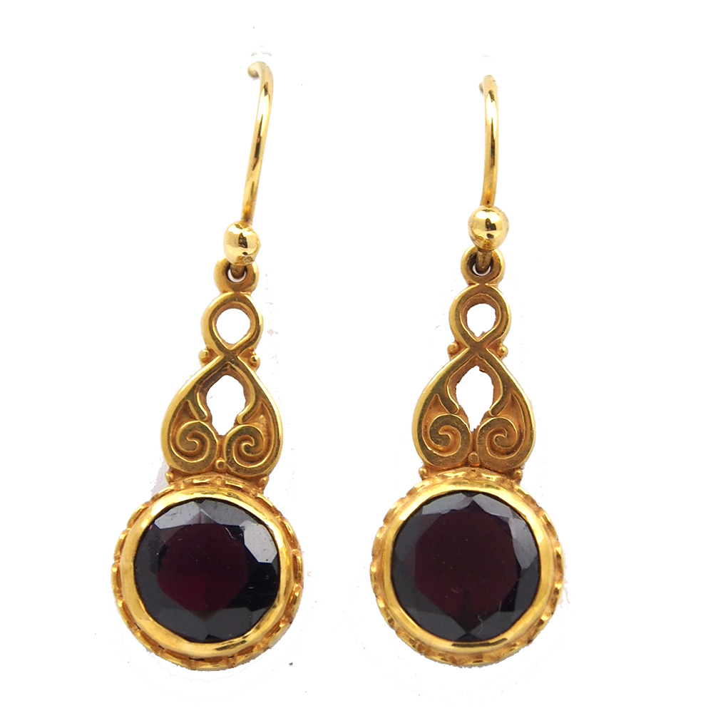 Garnet Drop Earrings