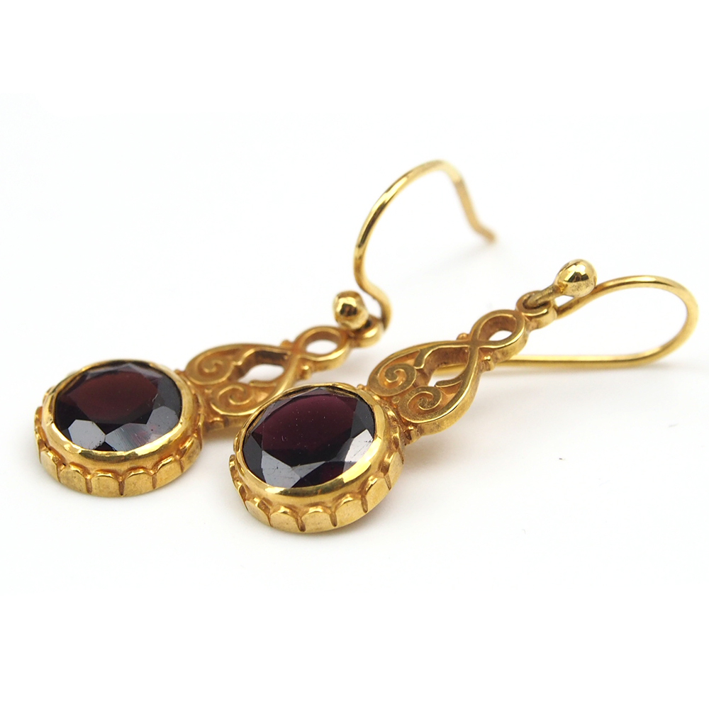 Garnet Drop Earrings