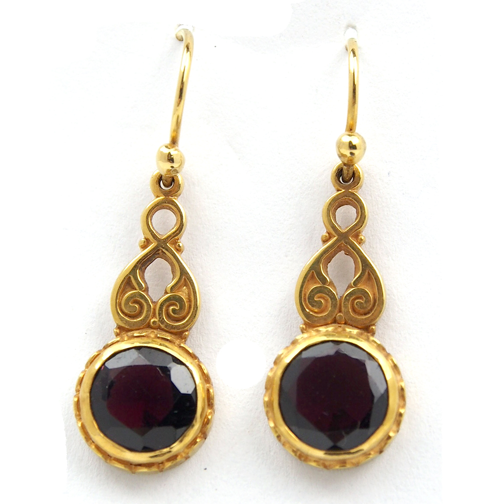 Garnet Drop Earrings