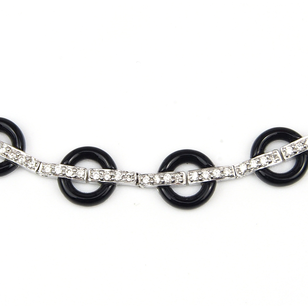 Onyx & Diamond Necklace