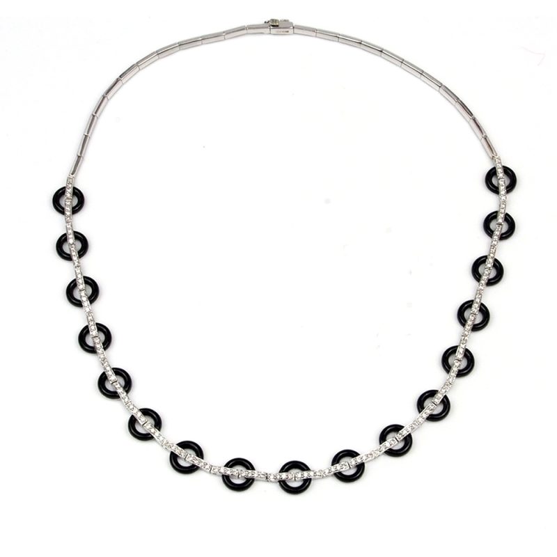 Onyx & Diamond Necklace