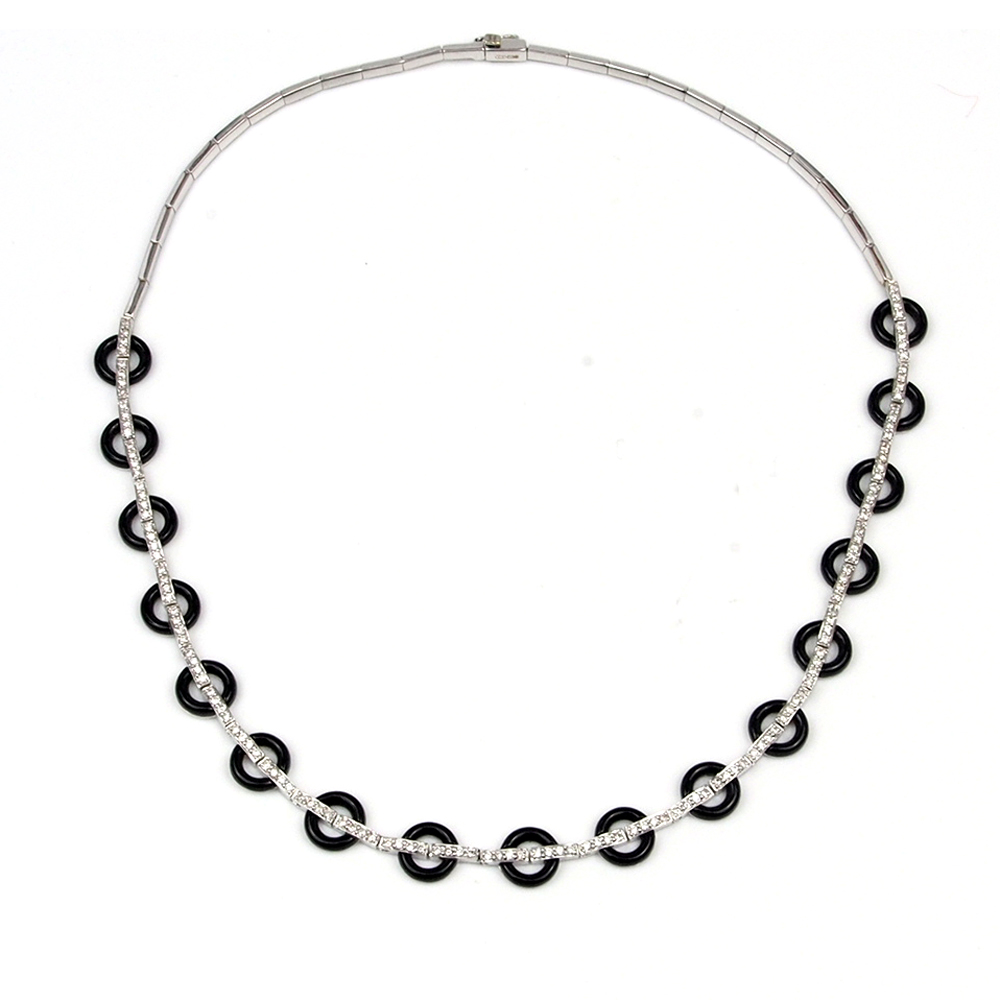 Onyx & Diamond Necklace