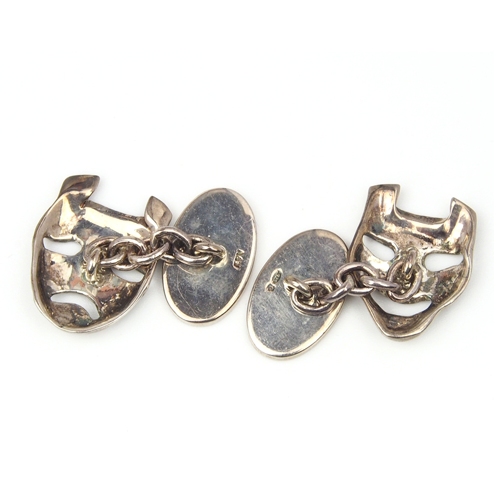 Cufflinks - Comedy & Tragedy  By Alabaster & Wilson