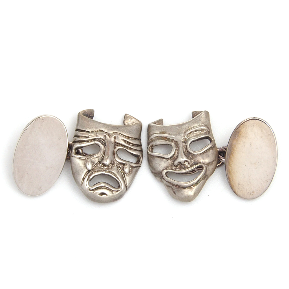 Cufflinks - Comedy & Tragedy  By Alabaster & Wilson