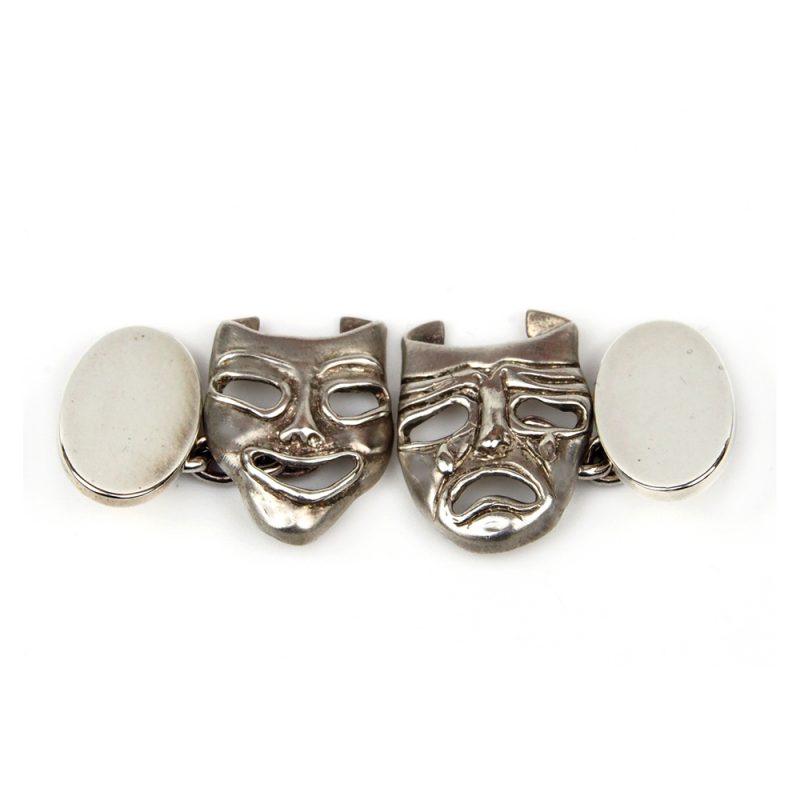 Cufflinks - Comedy & Tragedy  By Alabaster & Wilson