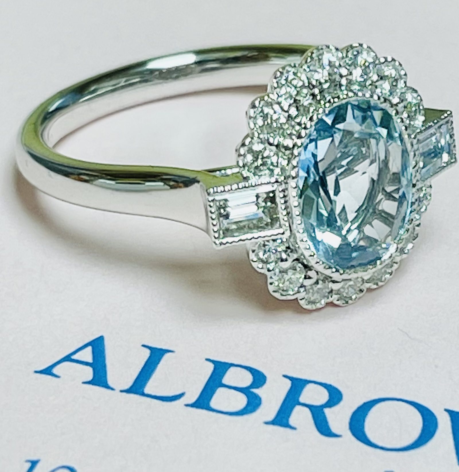 Aquamarine & Diamond - Platinum