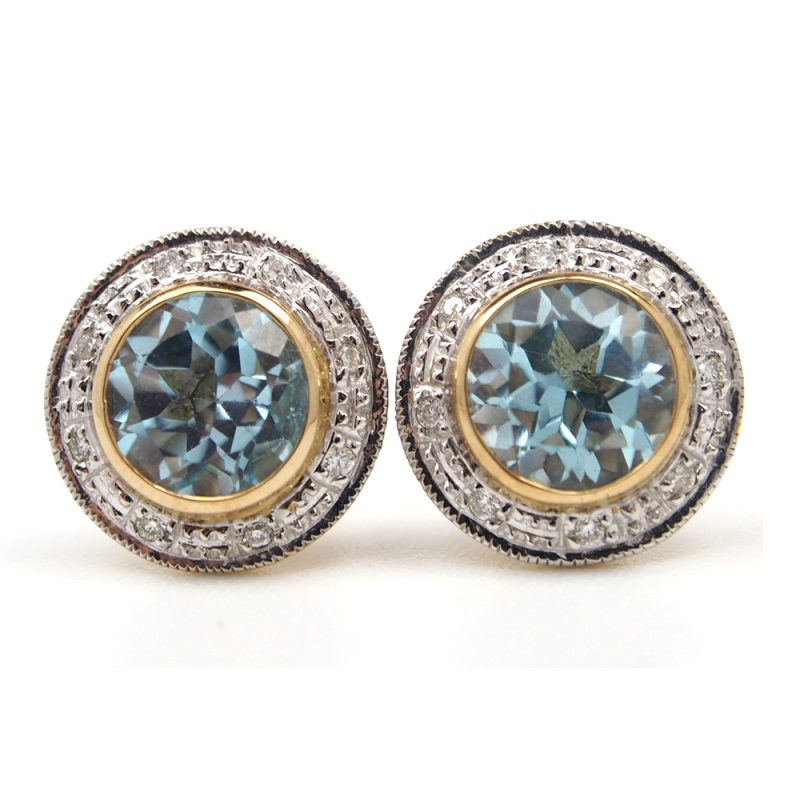 Topaz & Diamond Earrings