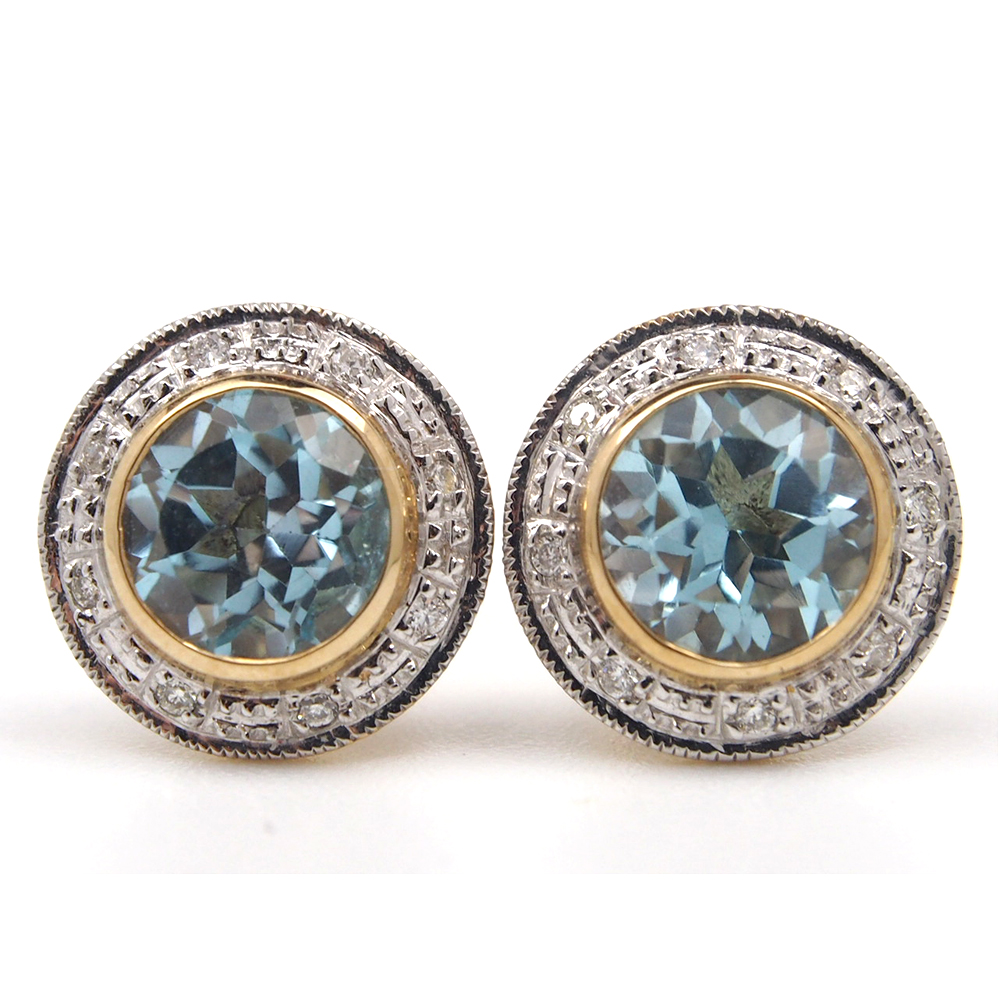 Topaz & Diamond Earrings