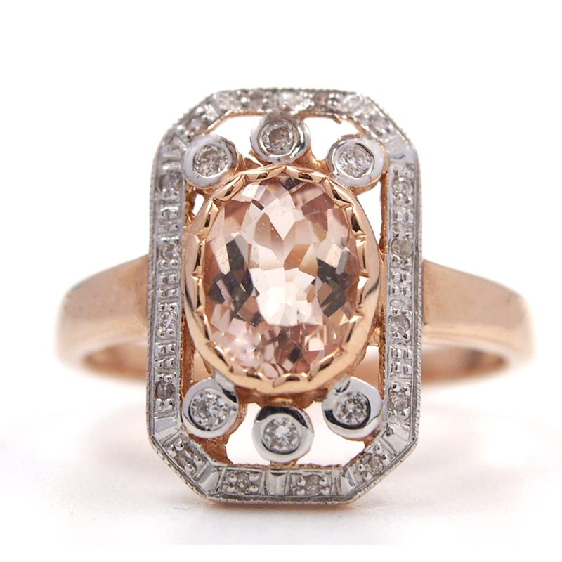 Morganite & Diamond Rose Gold