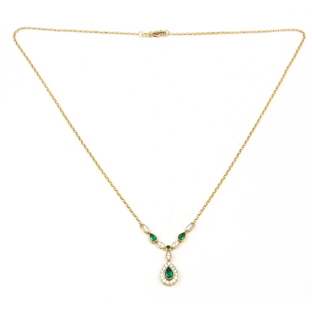 Emerald & Diamond Necklace