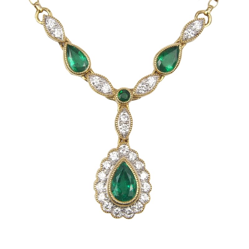 Emerald & Diamond Necklace