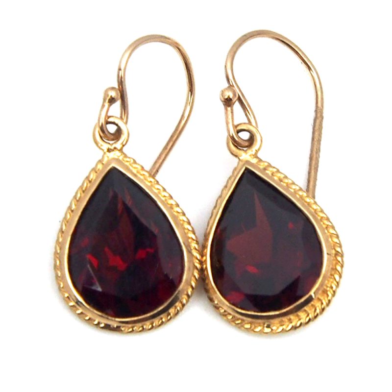 Garnet Drop Earrings