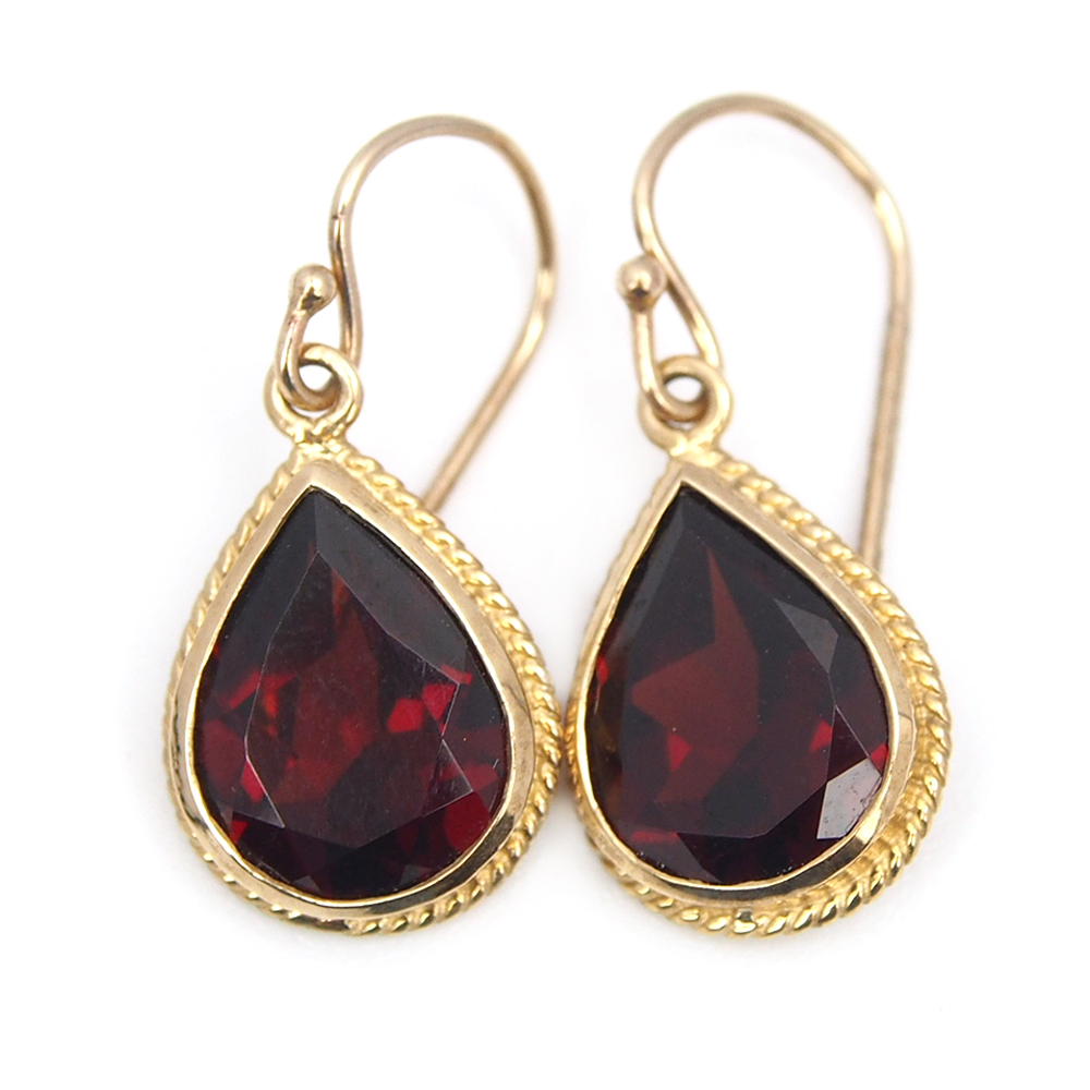 Garnet Drop Earrings