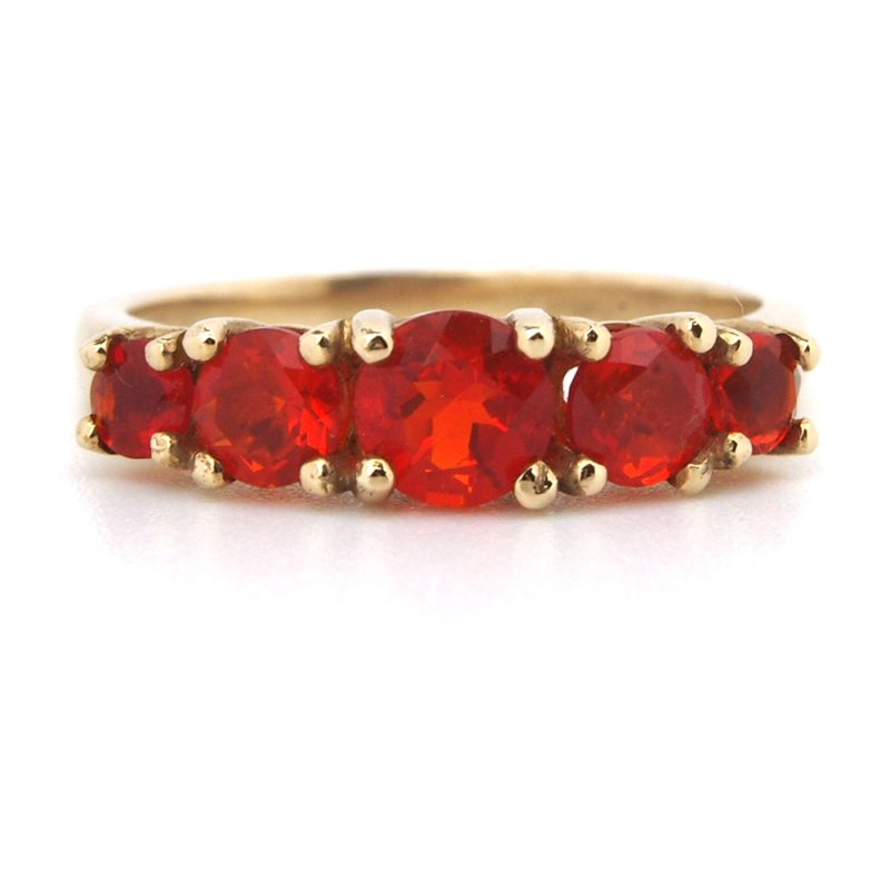 Opal Five Stone Ring - Fire