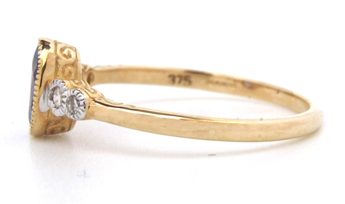 Tanzanite & Diamond Five Stone Ring