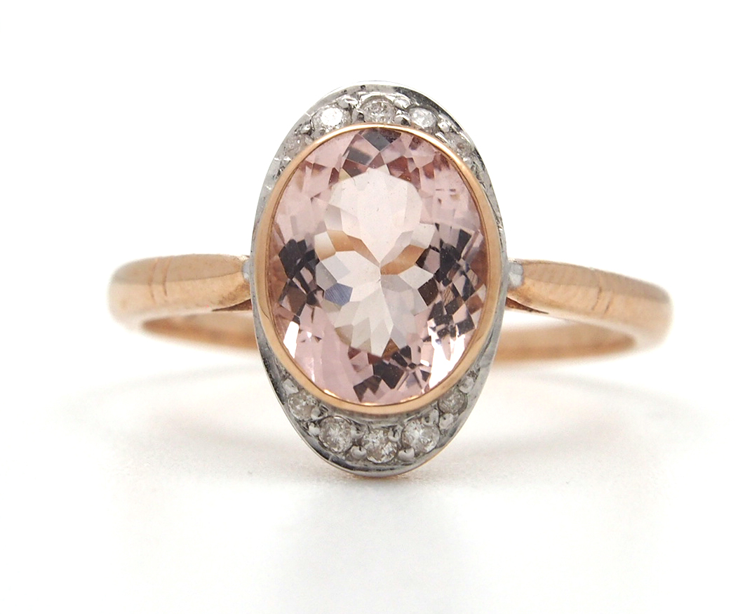 Morganite and Diamond Ring