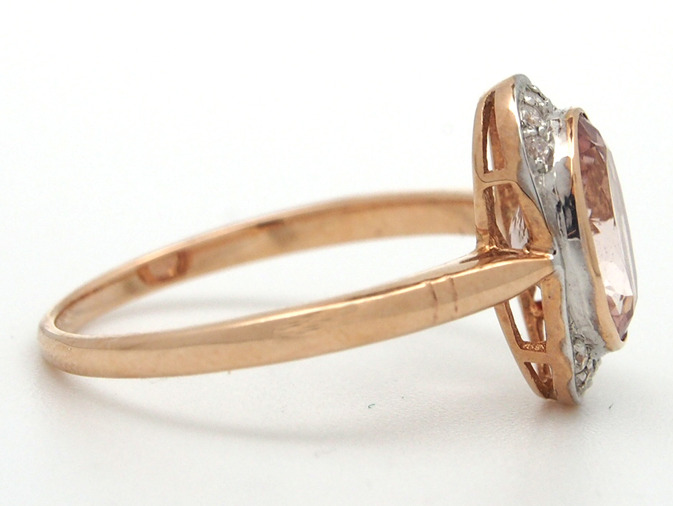 Morganite and Diamond Ring
