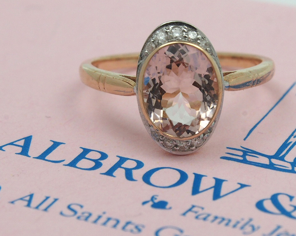 Morganite and Diamond Ring