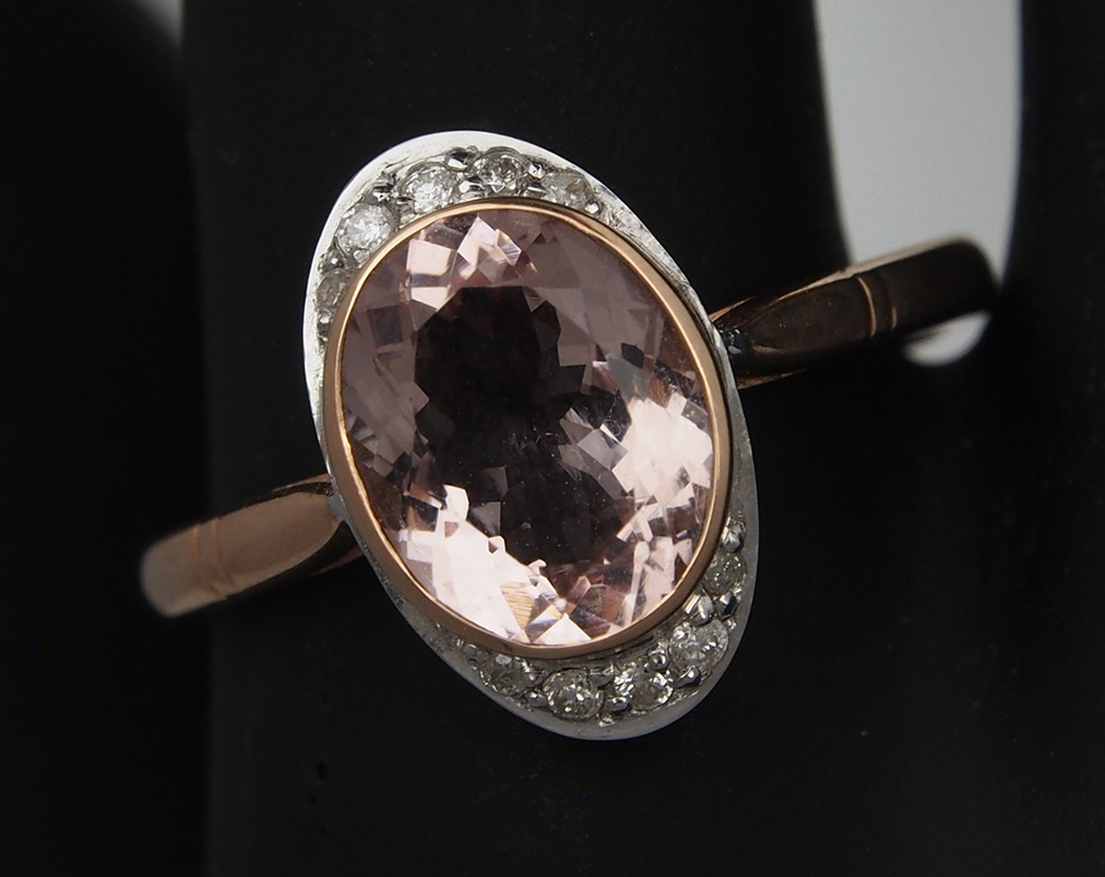 Morganite and Diamond Ring