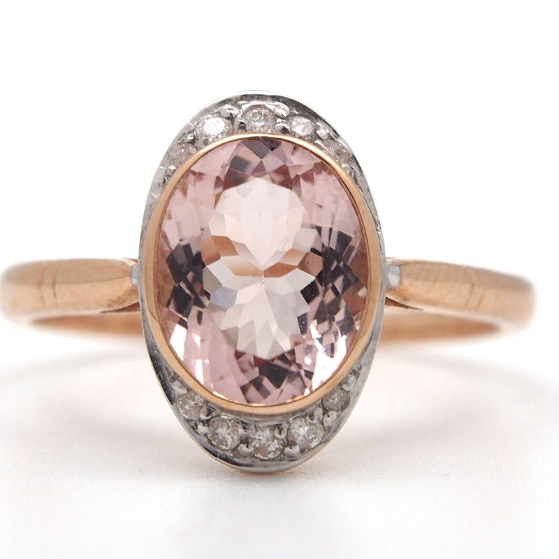 Morganite and Diamond Ring