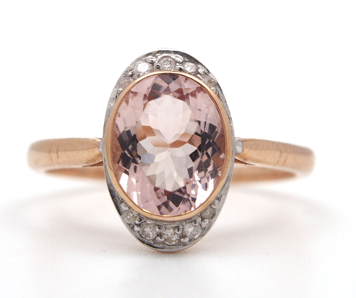 Morganite and Diamond Ring