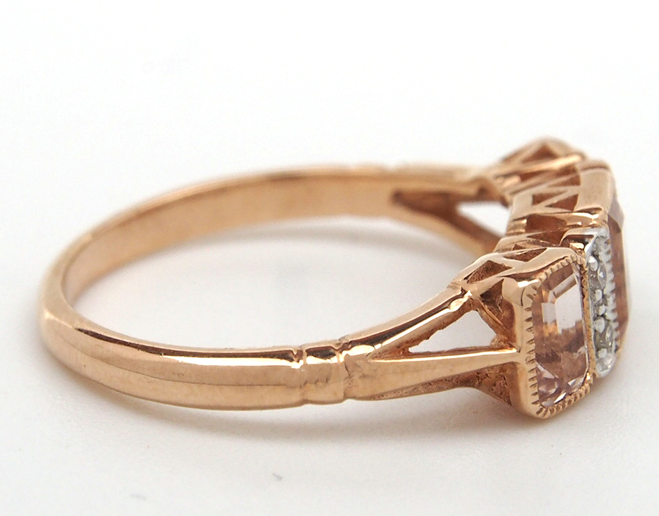 Morganite and Diamond Ring