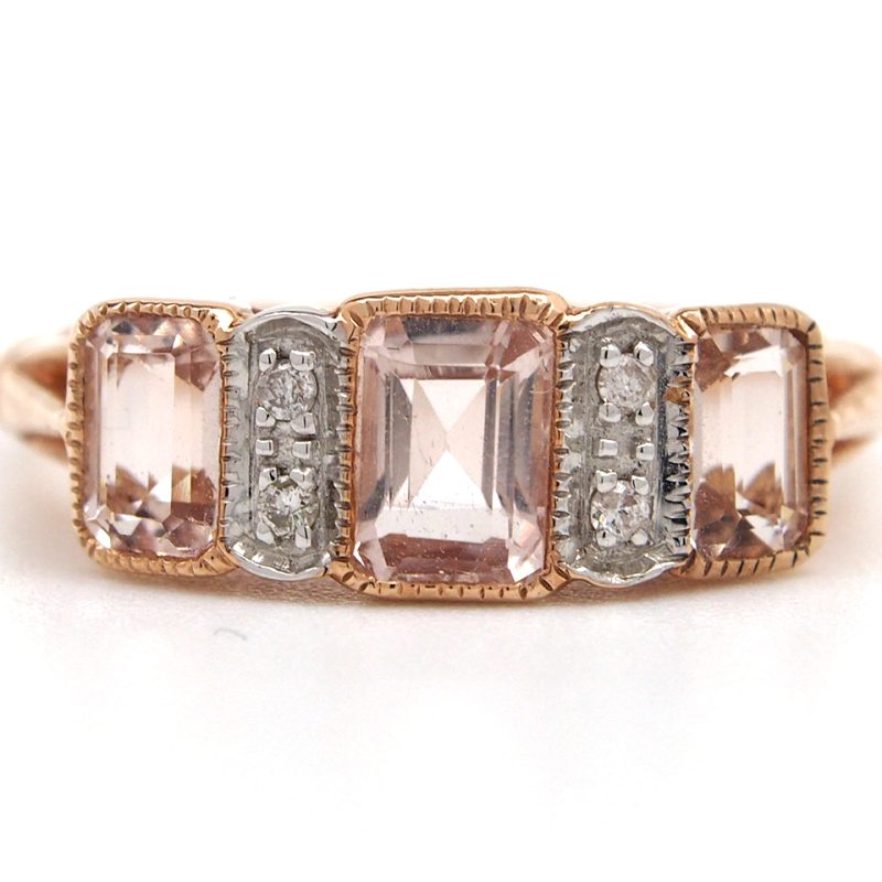 Morganite and Diamond Ring