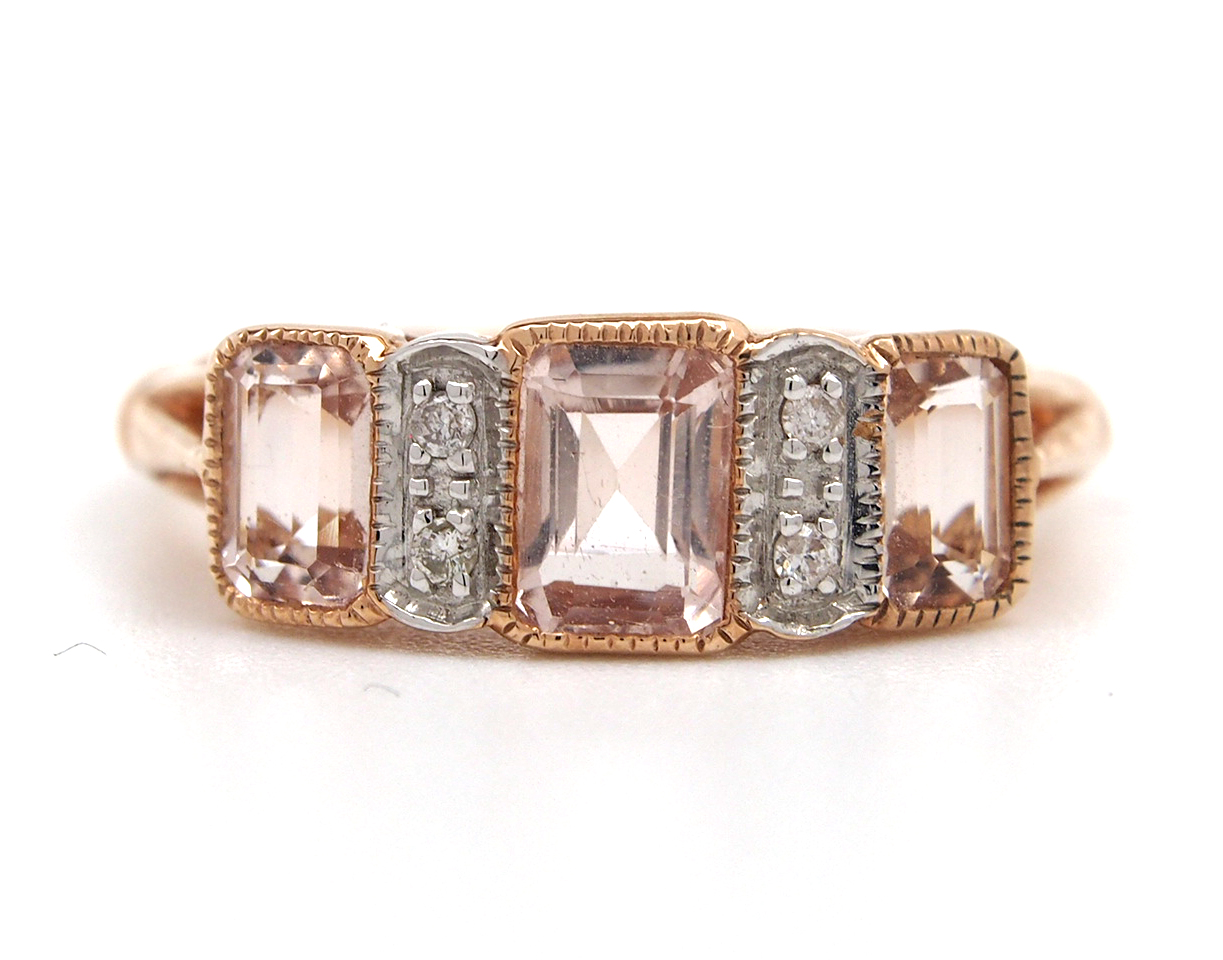 Morganite and Diamond Ring
