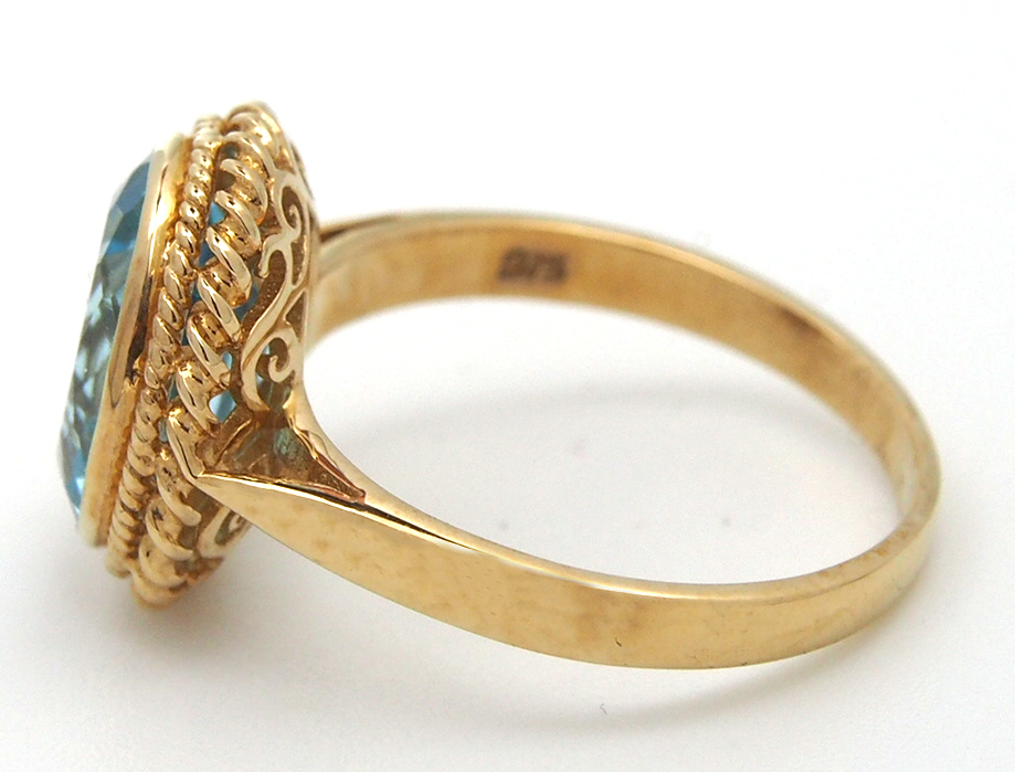 Topaz Oval Single Stone Ring
