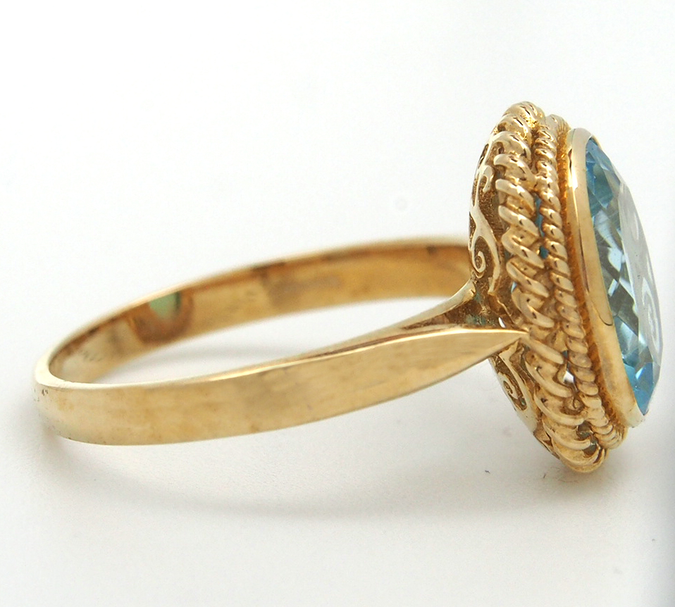Topaz Oval Single Stone Ring