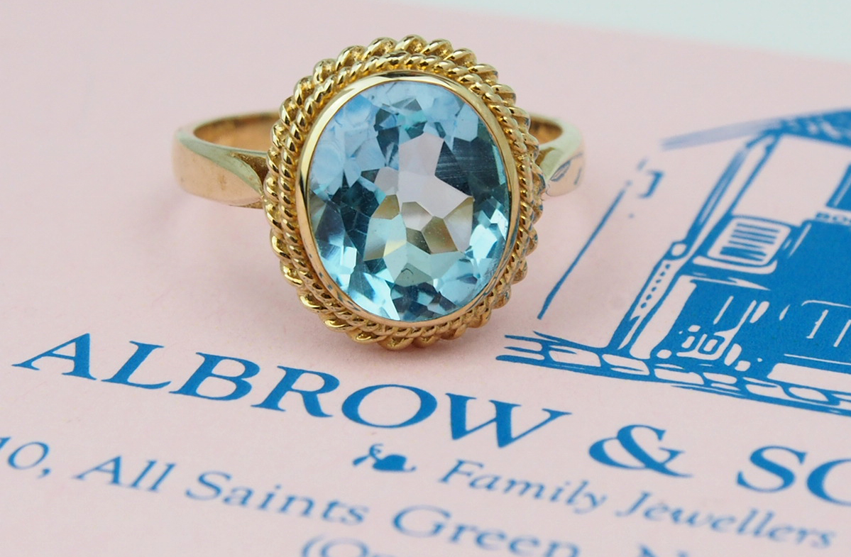 Topaz Oval Single Stone Ring