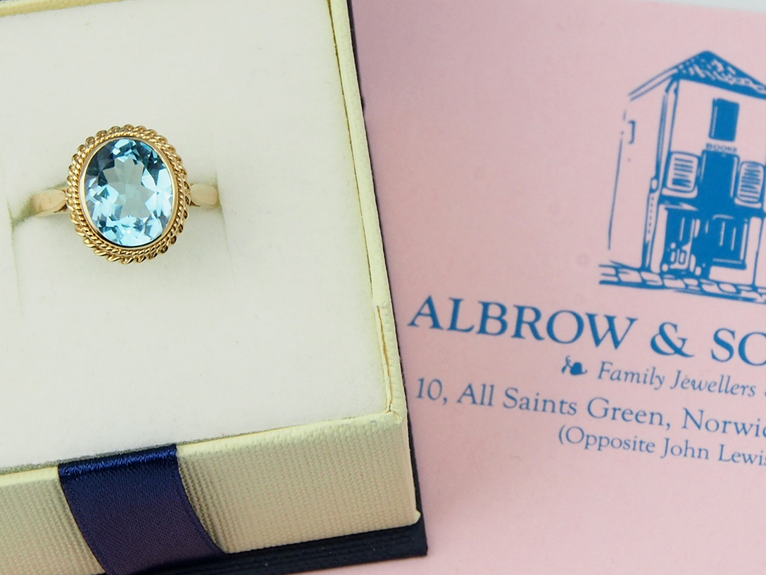Topaz Oval Single Stone Ring