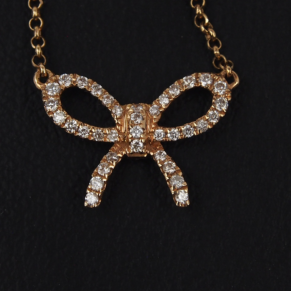 Diamond Bow Necklace