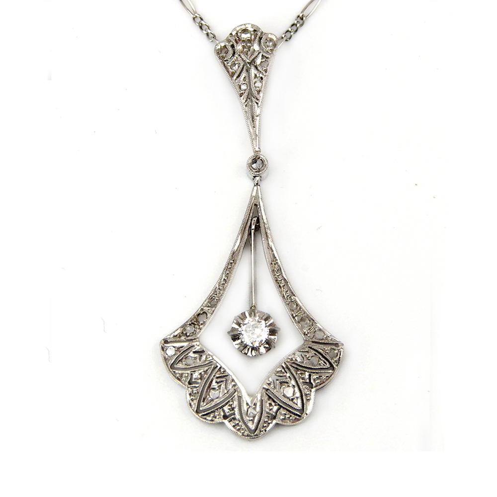 Diamond Vintage French Necklace