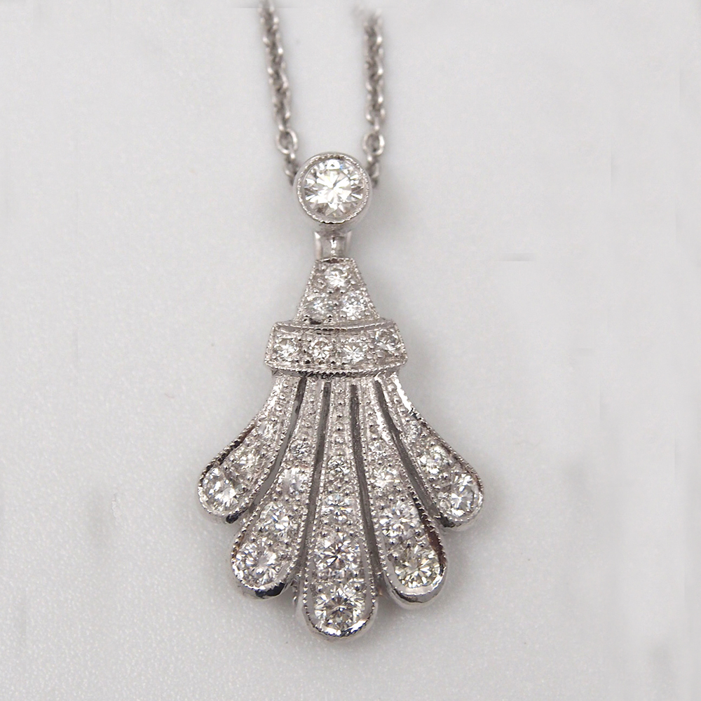 Diamond Art Deco Style pendant